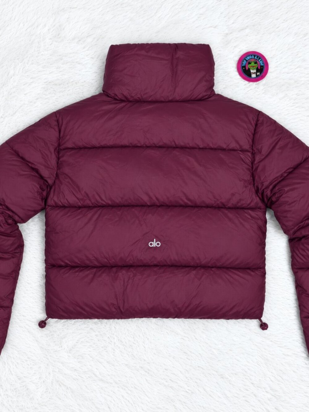 ALO Yoga Gold Rush Puffer Jacket Burgundy Size Small NWT - Picture 6 of 11